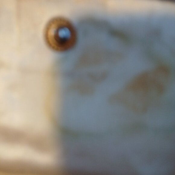 Vintage Women's Fabric White Clutch Abstract Black Beading - Picture 5 of 10